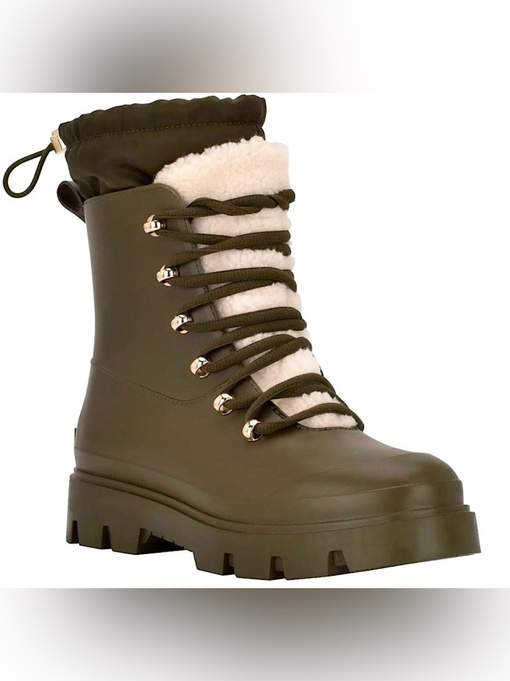 🆕 ✨NEW Marc Fisher LTD Freely Waterproof Lug Sole Boots - Size 9 (Dark Green)✨